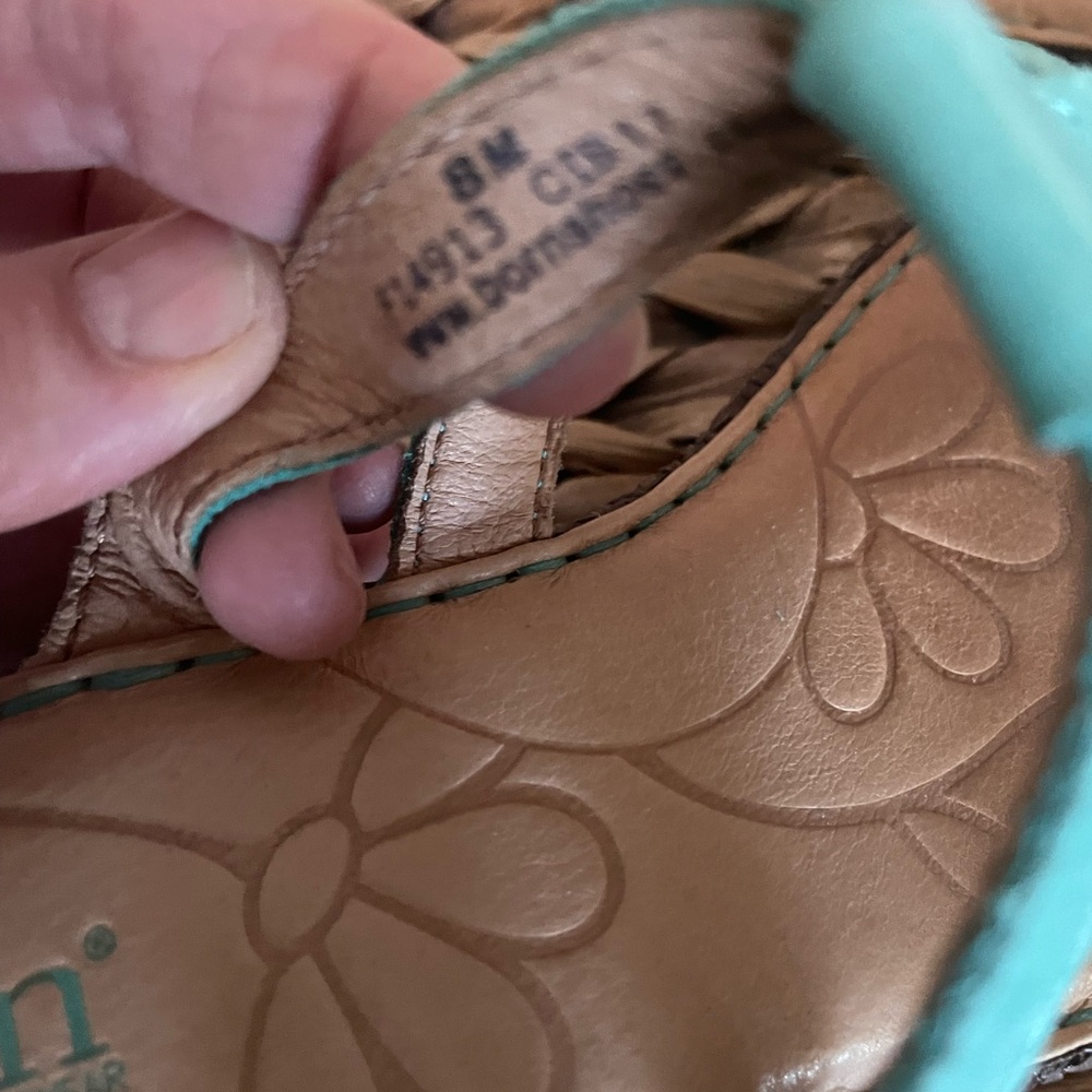 Born Women's Turquoise Sandals Genuine Leather - Picture 6 of 7